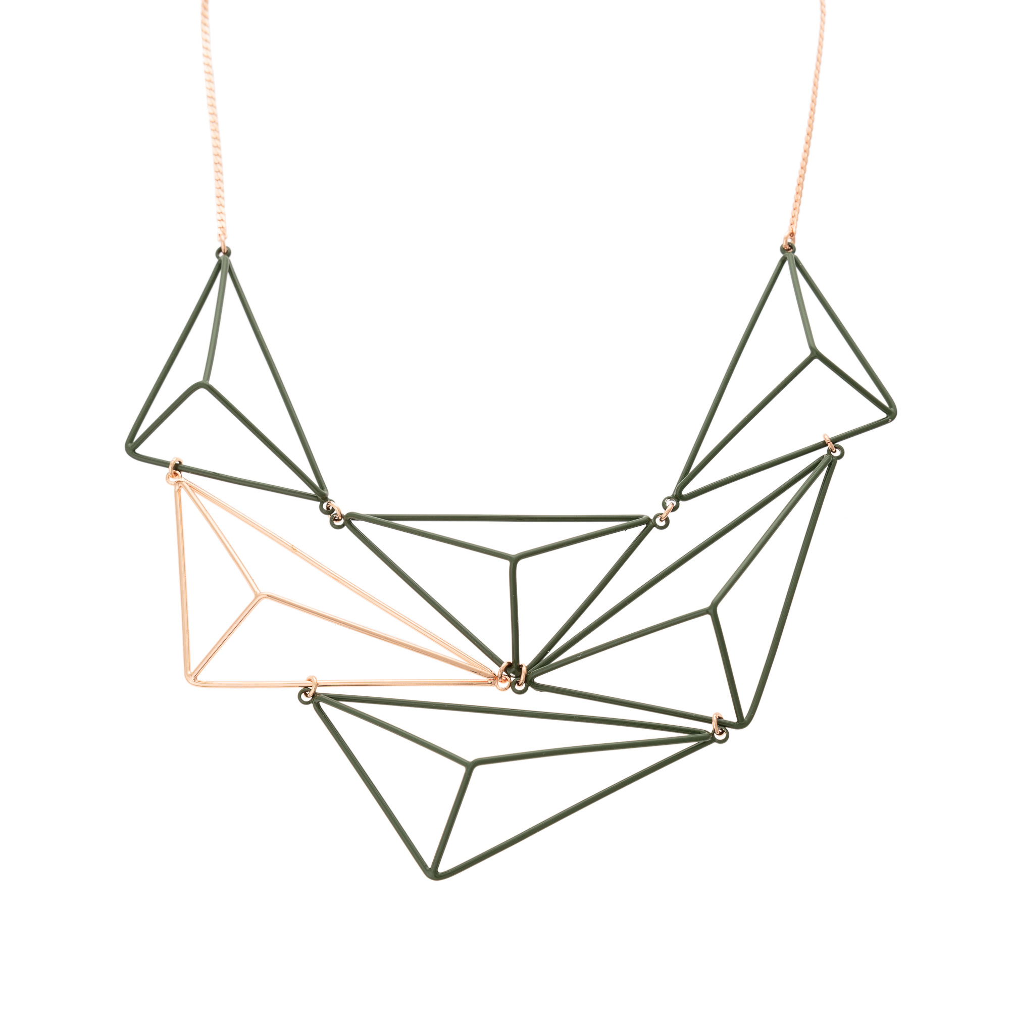 2000x2000 Multi 3d Triangular Collar Necklace Oliver Bonas
