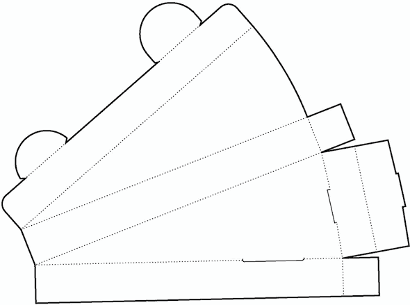 590x439 Triangle Box Template No.04 Free Box Templates Store