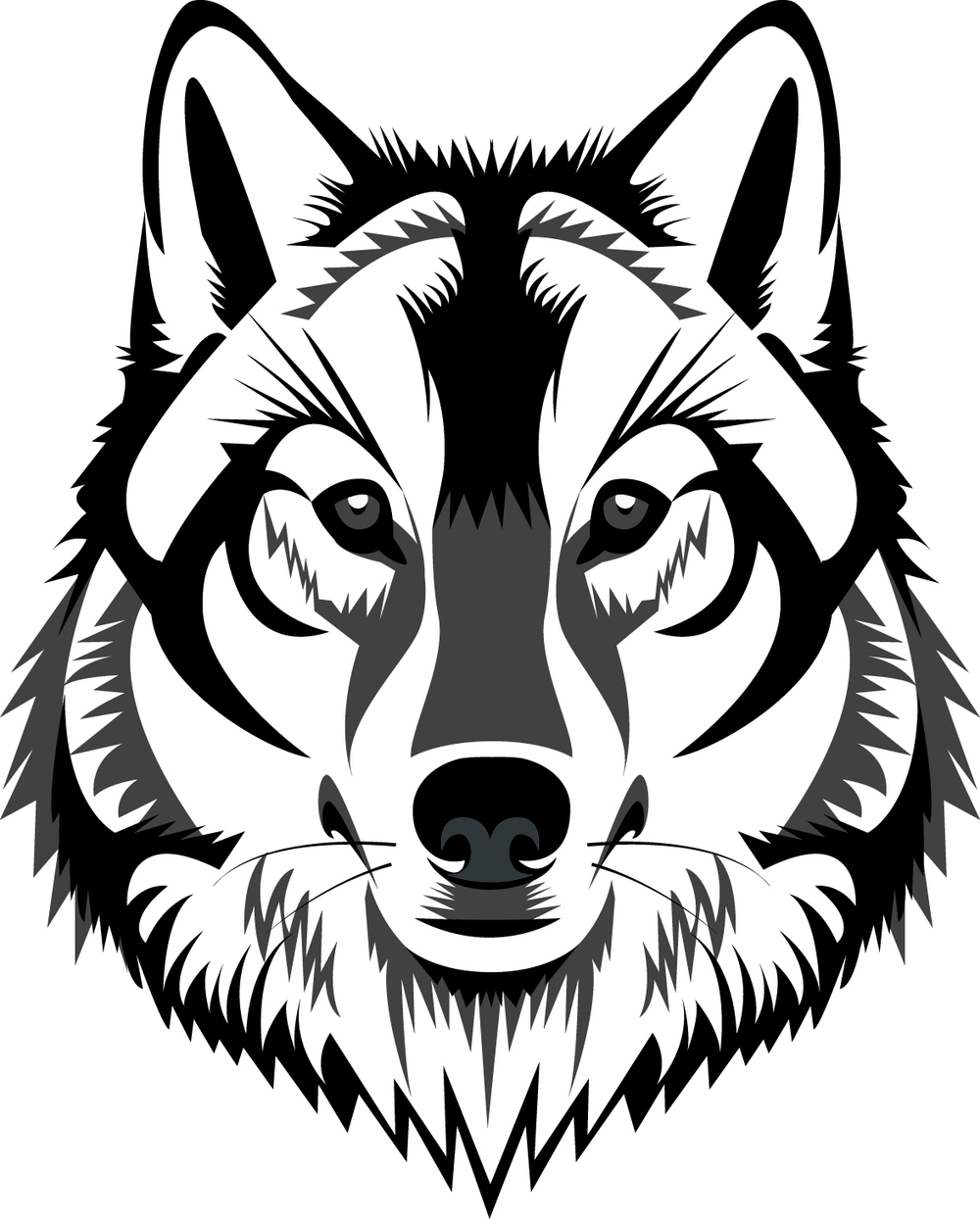 1000x1244 Black And White Wolf Drawing 6 Photo Of 96 For Black White Wolf