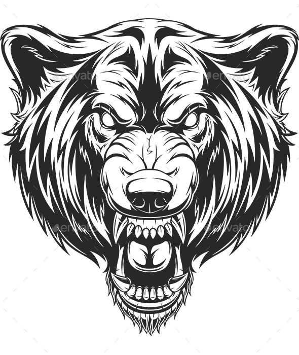 590x700 Head Of The Ferocious Wolf By Andrey1005 Graphicriver