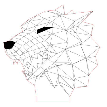 450x450 Stark Wolf 3d Illusion Lamp Vector File For Cnc