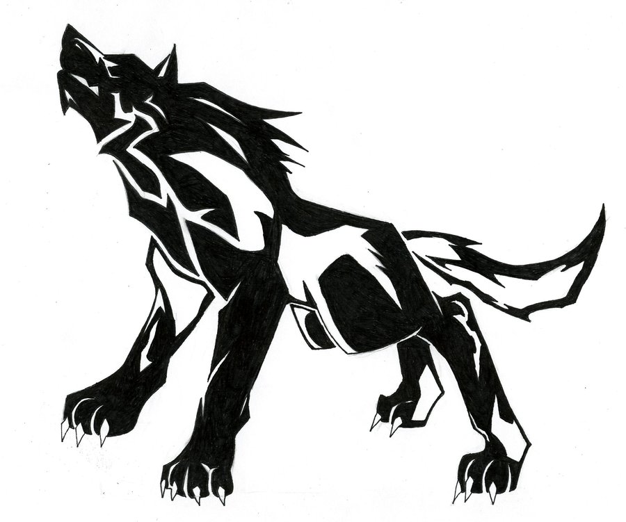 900x751 Rwee406rib Tribal Wolf Drawing