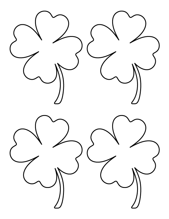 550x712 Innovative Printable 4 Leaf Clover Four Template 471272