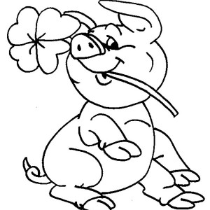 300x300 Realistic Drawing Of Four Leaf Clover Coloring Page Color Luna