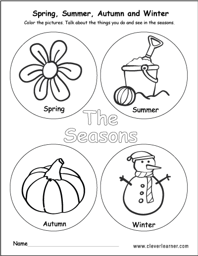 400x518 The Four Seasons Of The Year Worksheets For Preschools