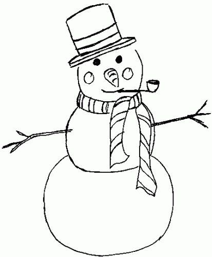 413x500 Snowman Drawings Are Seasonally Appropriate 1 Out Of 4 Seasons