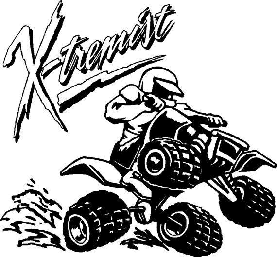 570x529 Extreme 4 Wheeler Sports Decal Free Shipping