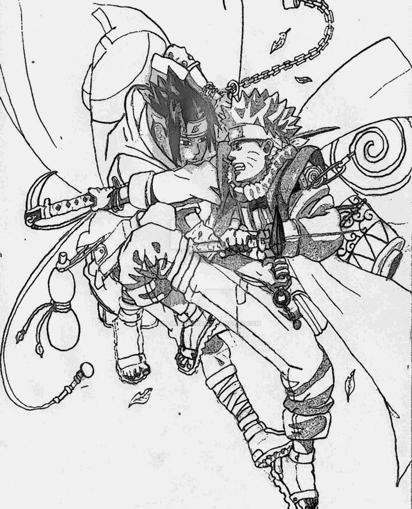 804x993 Naruto Vs Sasuke By 420 Mugiwara