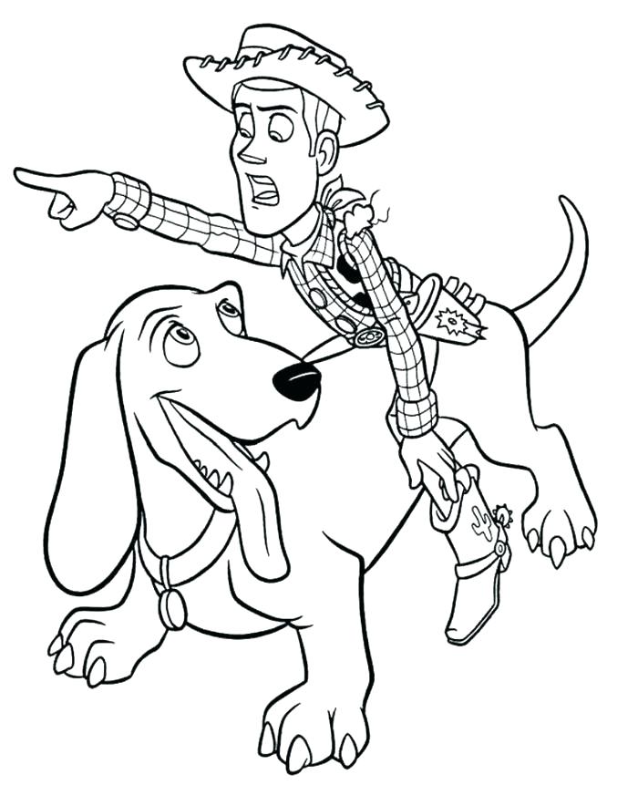 700x861 Woody Riding Dog Toy Story 2 Coloring Page For Pretty Draw Worms 3