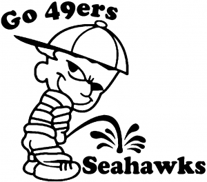300x264 Go 49ers Pee On Seahawks Car Or Truck Window Decal Sticker Or Wall