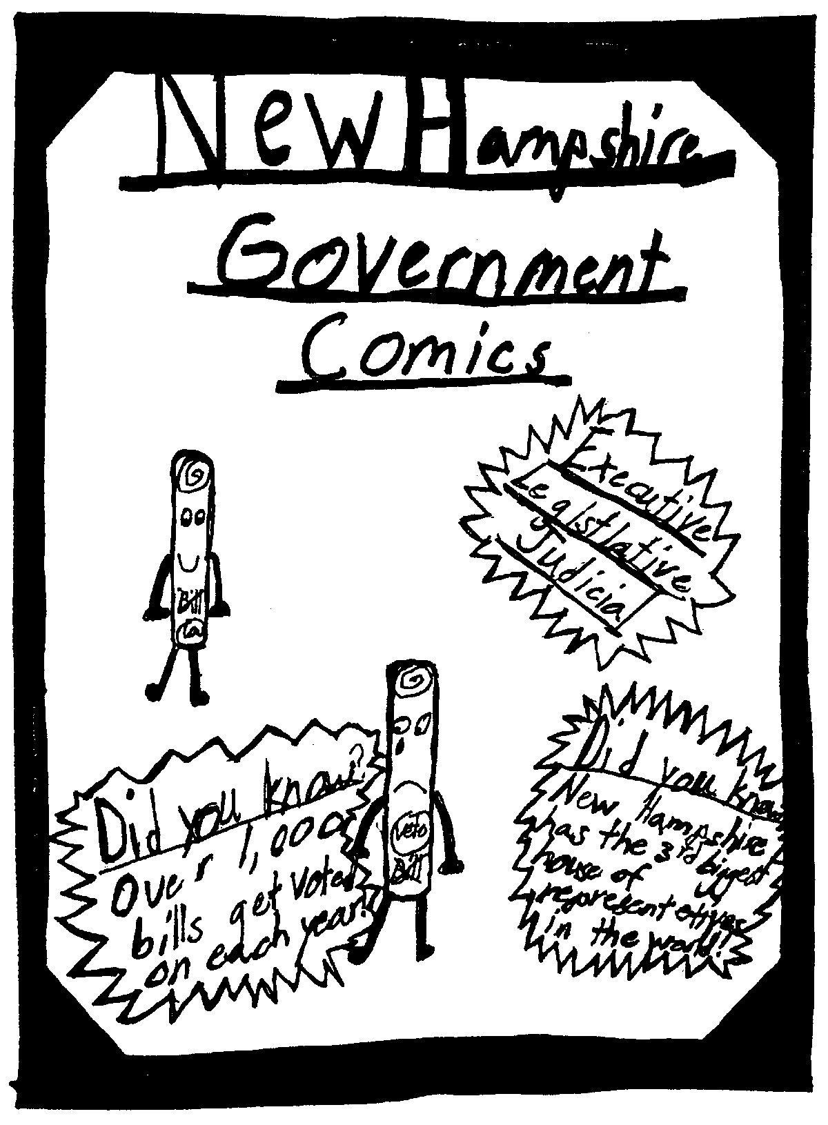 1200x1631 Nh Government Comics By Mrs. Adams' 4th Grade Live Free And Draw
