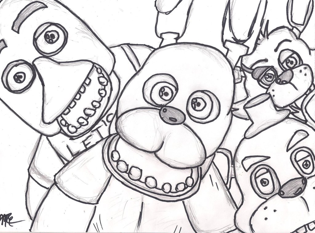 1024x758 Five Nights At Freddy's Cast Wip By Midnightestrella