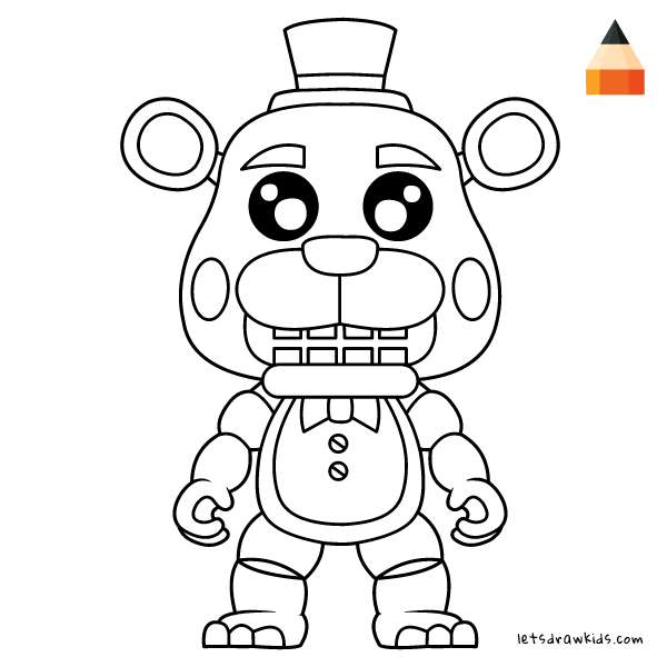 600x600 How To Draw Freddy Fazbear