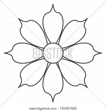 450x470 Simple Black Line Eight Petal Vector Amp Photo Bigstock