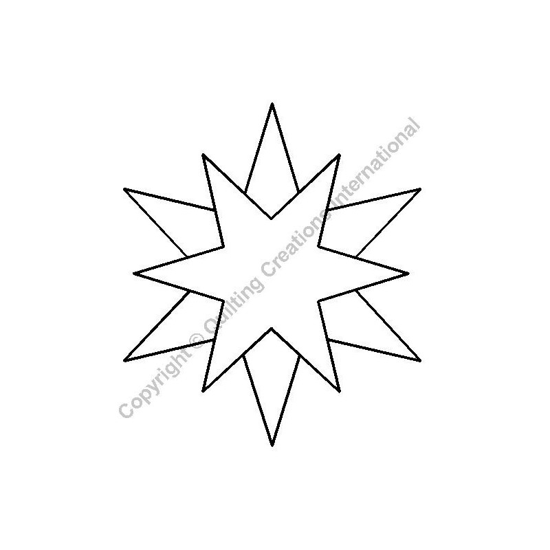 800x800 Stencil 12 Point Star 5 St928