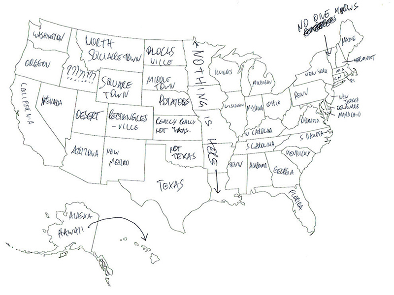 800x600 People In London Tried To Label The 50 Us States On A Map. These