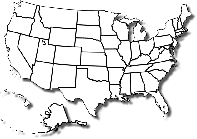 630x445 United States Regions And States