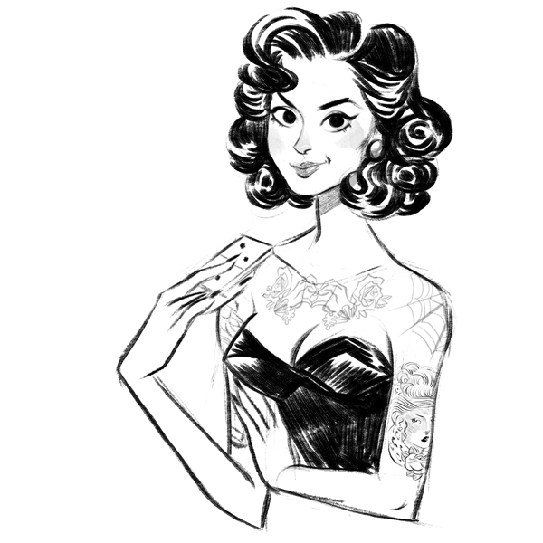 600x600 An Illustration By The Artist Sibylline Meynet. Her Pinups Are