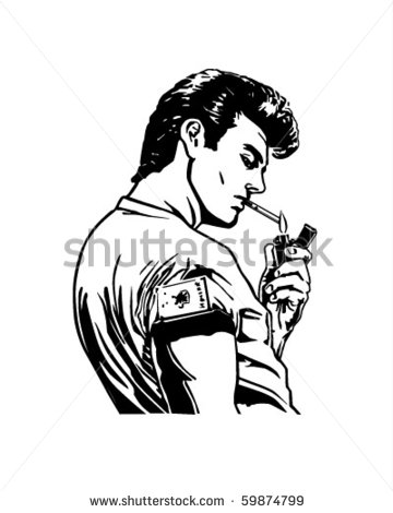 360x470 Greaser Lighting Cigarette