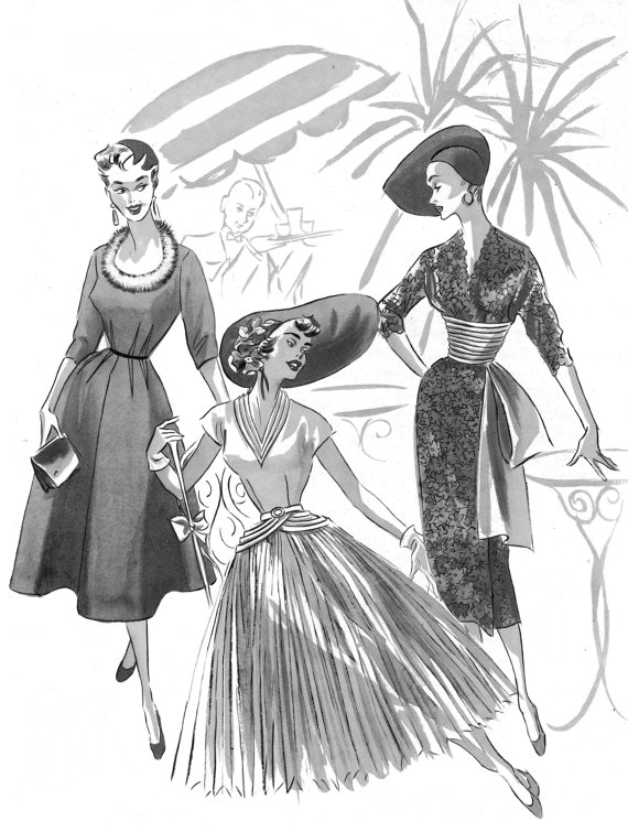 570x755 1940s 1950s 40s 50s Haslam Draft Pattern By Schmetterlingtag