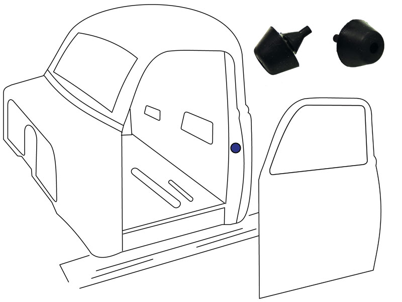 800x600 1952 55 Chevy Amp Gmc Truck Rubber Door Bumper 2pc Set