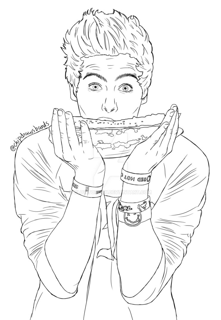 742x1076 5sos Luke Outline By Blowtorchy Things To Draw