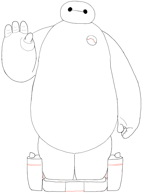 462x627 How To Draw Baymax From Big Hero 6 In Easy Step By Step Drawing