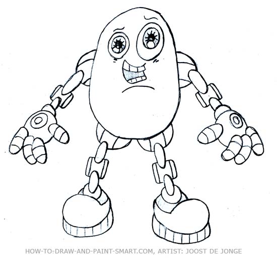 550x511 How To Draw Robots