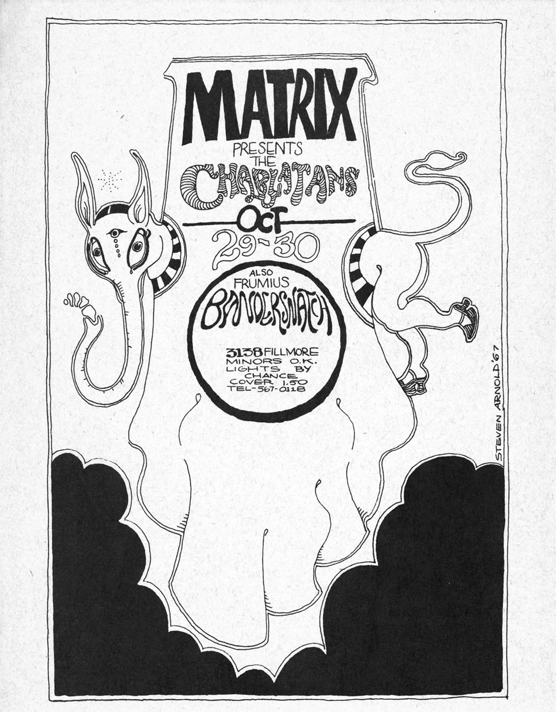1093x1400 60s Poster Art For The Charlatans At S.f. Matrix The Steven