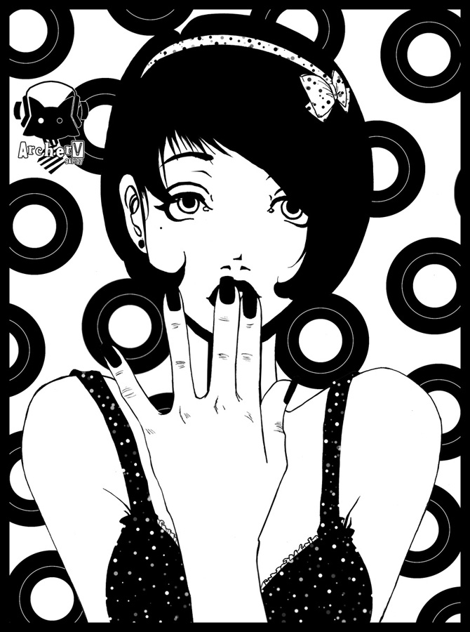 670x900 60s Girl By On @ Black