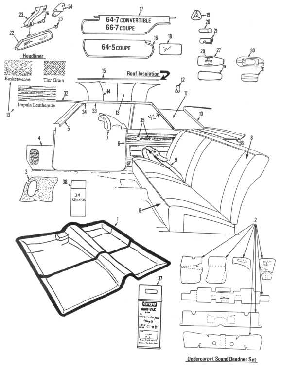 580x756 1964 67 Chevelle Interior Parts