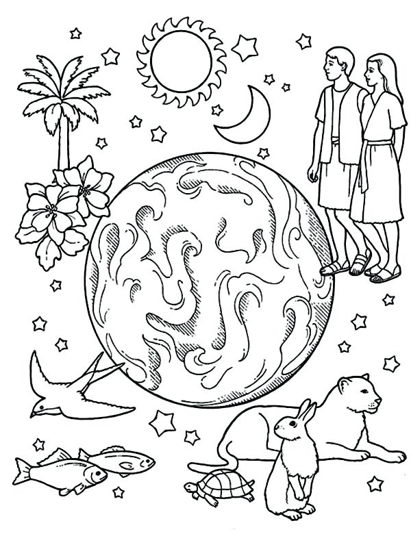 7 Days Of Creation Coloring Pages Preschool Coloring Pages