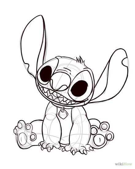 440x550 How To Draw Stitch From Lilo And Stitch 7 Steps (With Pictures)
