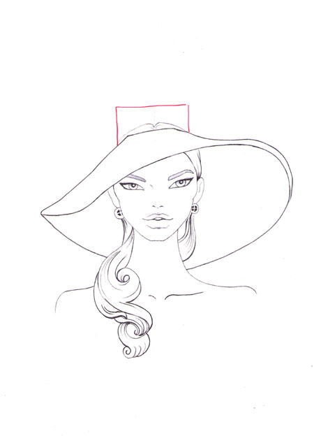 450x624 How To Draw A Fashion Hat I Draw Fashion