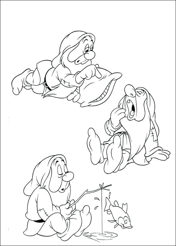 569x796 7 Dwarfs Coloring Pages Snow White Dwarfs 1 Coloring Page Snow