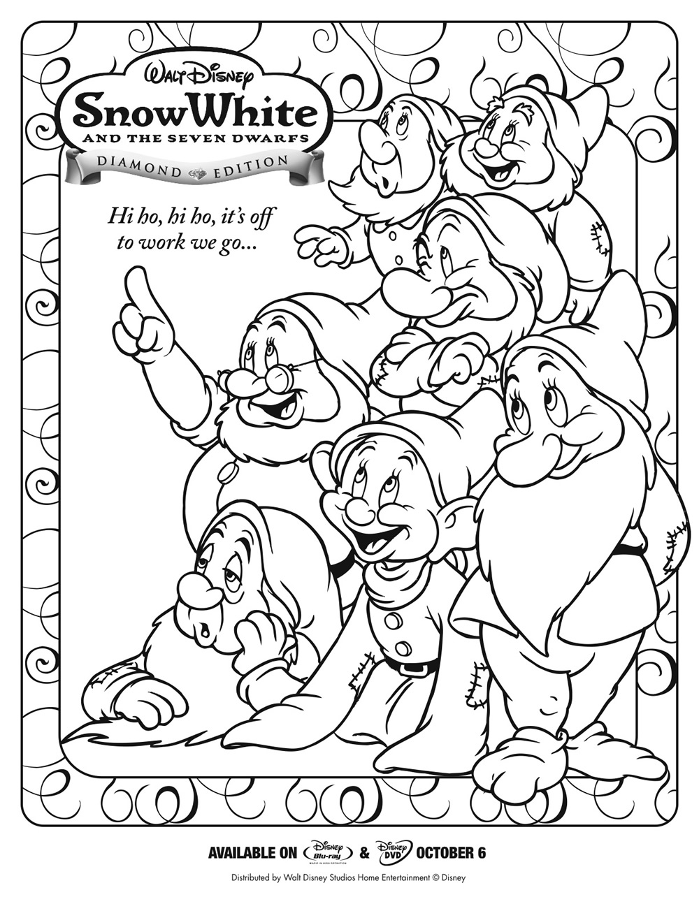 1000x1294 7 Dwarfs Coloring Page Printables For Kids Free Word Search