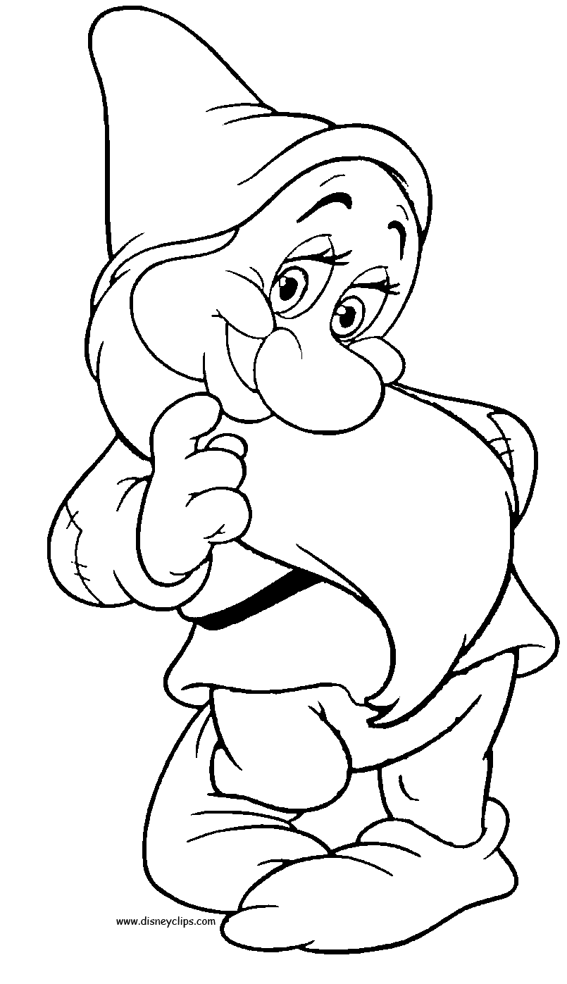 805x1397 Snow White And The Seven Dwarfs Coloring Pages