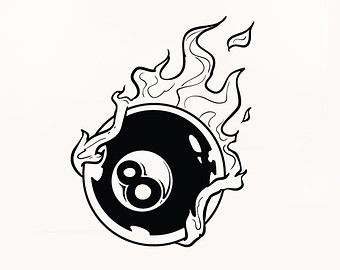 340x270 Flaming 8 Ball Etsy