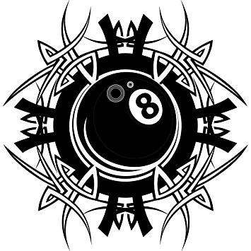 355x355 Pool 8 Ball Wall Art Sticker 70 02
