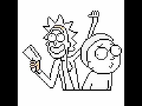 480x360 Drawing 8 Bit Rick And Morty Quick Draw