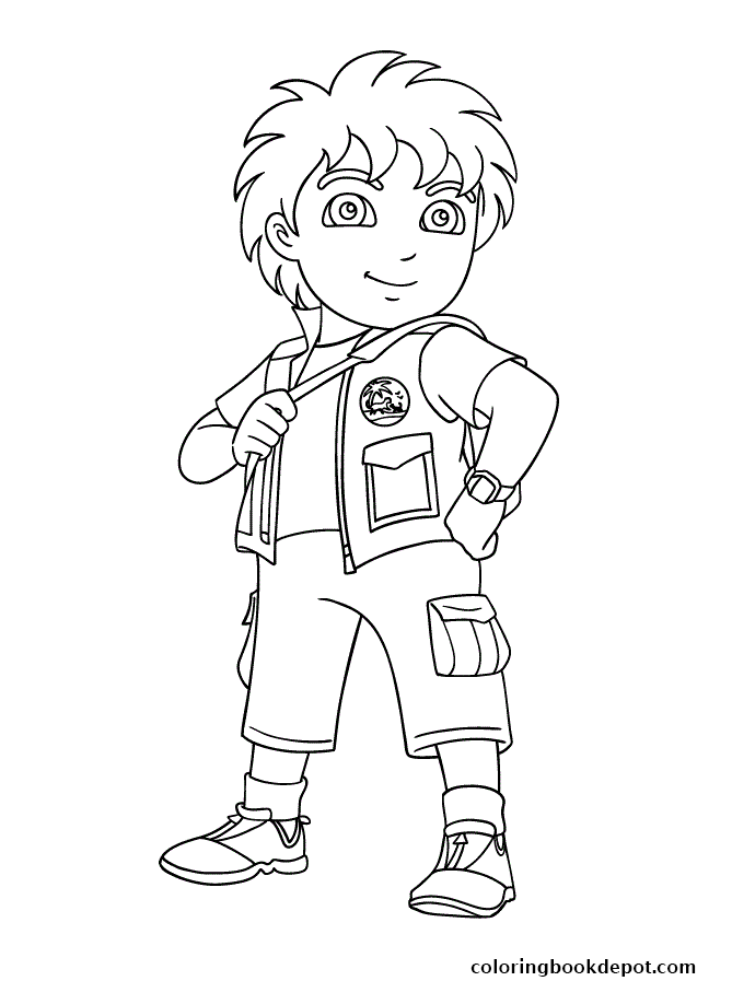 669x897 8 Year Old Latino Boy Diego Coloring Pages