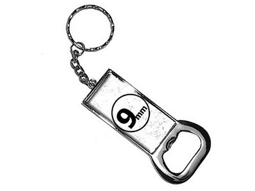 500x375 Graphics And More Ring Bottlecap Opener Key Chain, 9mm Bullet