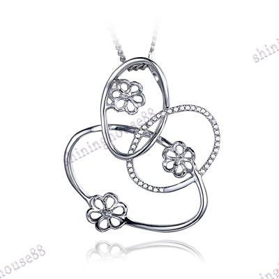 400x400 Elegant Natural Sih Diamonds 6 9mm Round Semi Mount 10k White