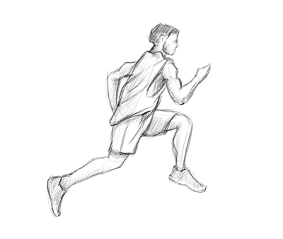 400x338 How To Draw A Figure Running Video Tutorial