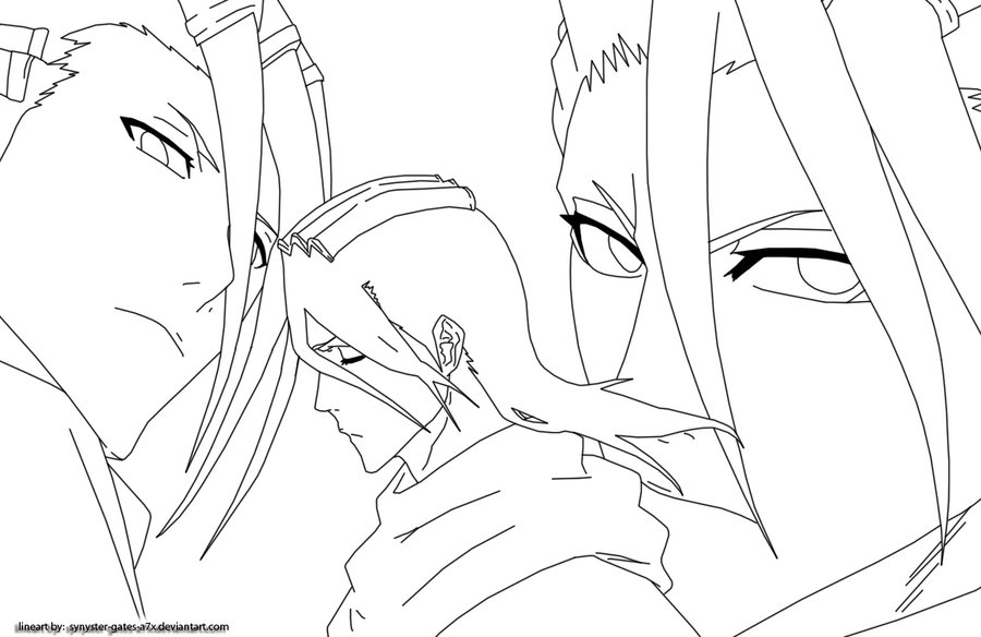 900x584 Byakuya Kuchiki Lineart By Synyster Gates A7x