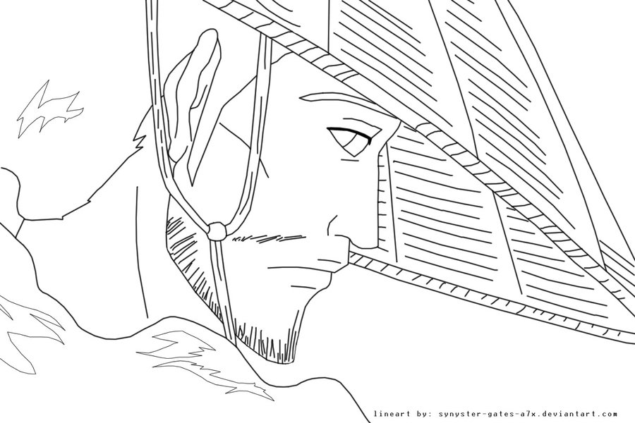 900x600 Shunsui Kyouraku Lineart By Synyster Gates A7x