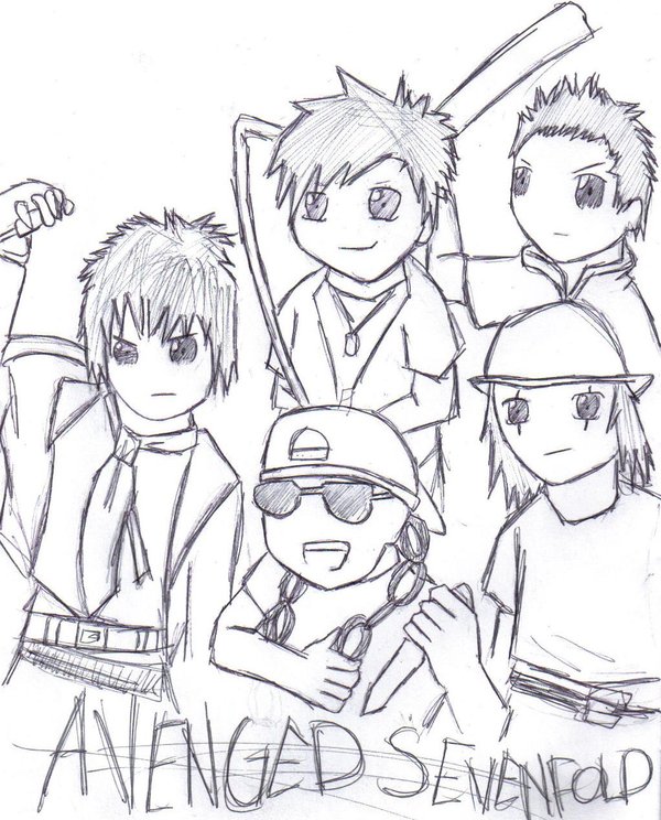 600x744 Another A7x Drawing . By Dan7xatreyu