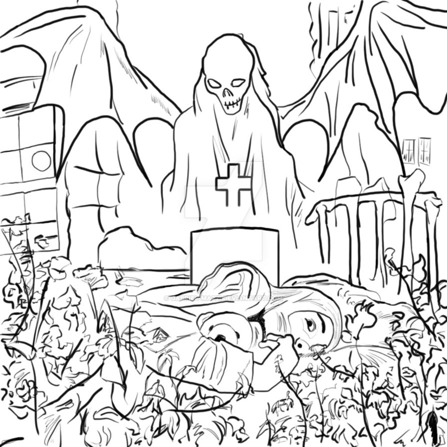 894x894 A7x Nightmare Cover Drawing By Gabriel Mazzi