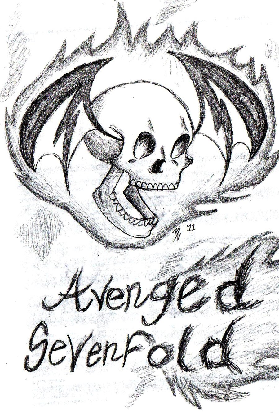 900x1331 Avenged Doodle Fold. By Kittydancesdead