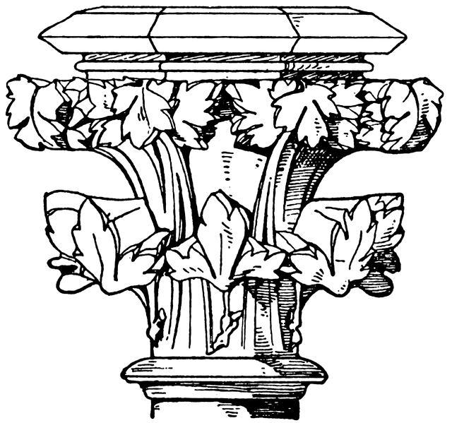 640x599 Late Gothic Capital Clipart Etc